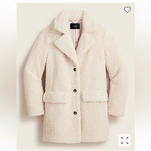 J. Crew Women’s Sherpa Teddy Coat Cream Size Small